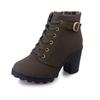 Plus Size 35-43 Winter Casual Women Pumps Warm Ankle Boots Waterproof High Heels Snow 2024 Shoes Botas Patent Botas Muje Jkm8
