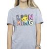 Disney Womens/Ladies The Lion King Pattern Logo Cotton Boyfriend T-Shirt