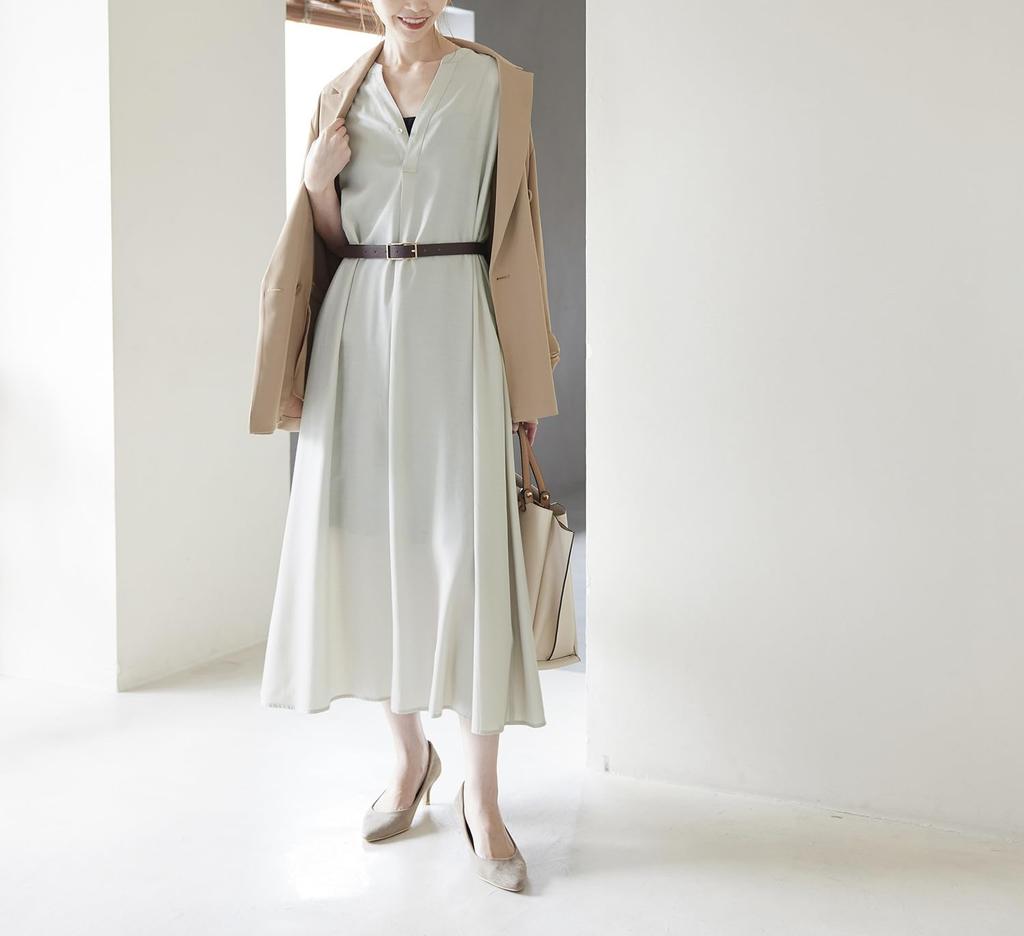 ROPE PICNIC Relaxed Gray Women's Dress, GDE54000, (09)