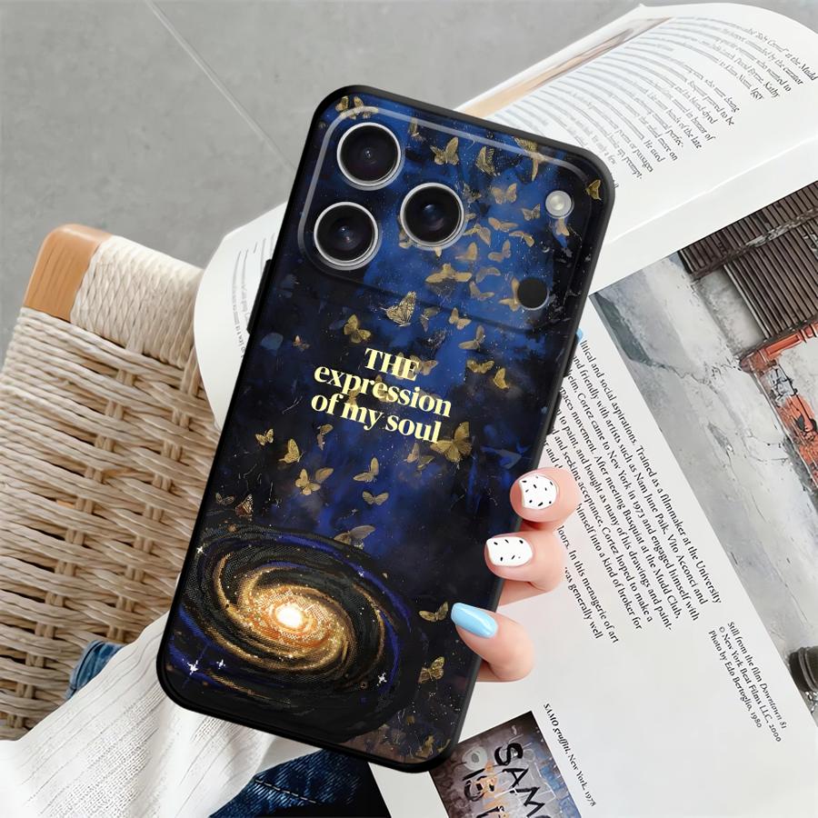Чехол для телефона Funda для Apple iPhone 17 Pro Max 11 XR XS MAX 13 15 Pro 7 8 12 14 16 Air Планетарный узор