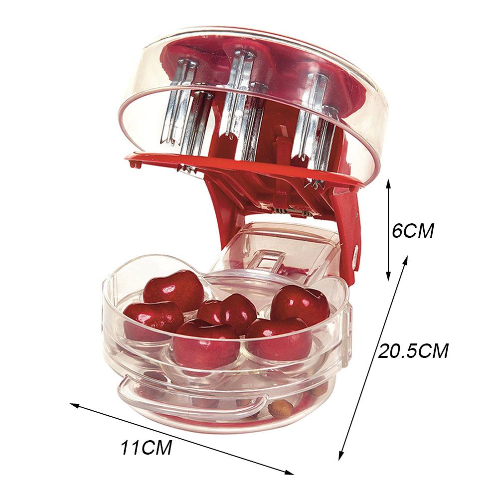Из нержавеющей стали для удаления косточек из вишни, ручной пресс для удаления косточек из вишни с 6 отверстиями, многоцелевые инструменты для удаления косточек из фруктов