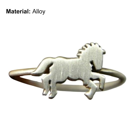 Кольцо на палец в форме лошади, изысканное мужское универсальное кольцо тонкой работы, подарок на день рождения