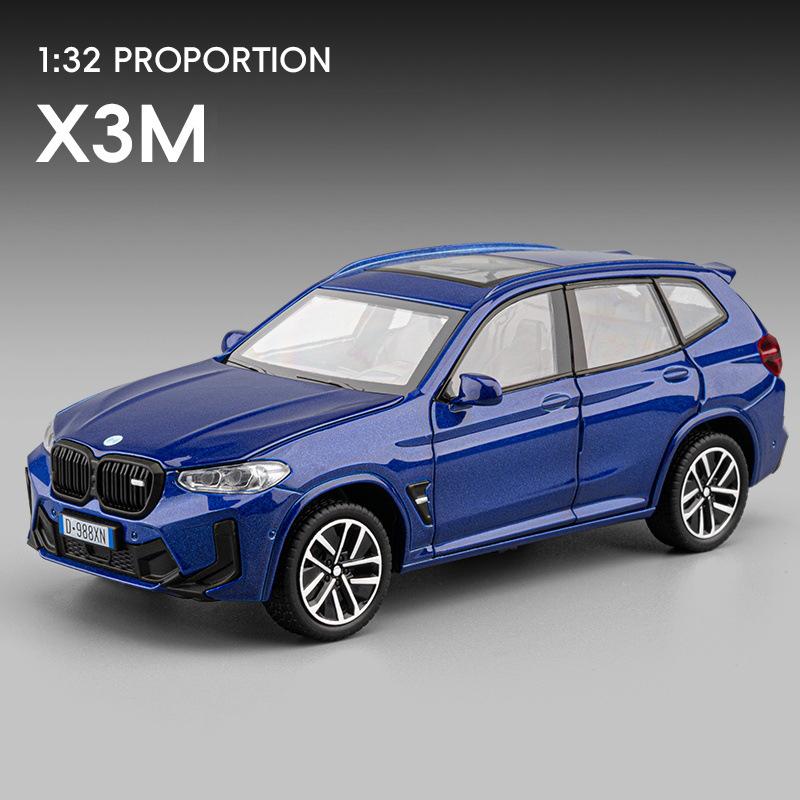1:32 X3M X3 SUV 2025 Литая под давлением металлическая модель игрушечного автомобиля Звук и свет Оттянуть Назад Детская игрушка Коллекционные предметы Подарок на день рождения