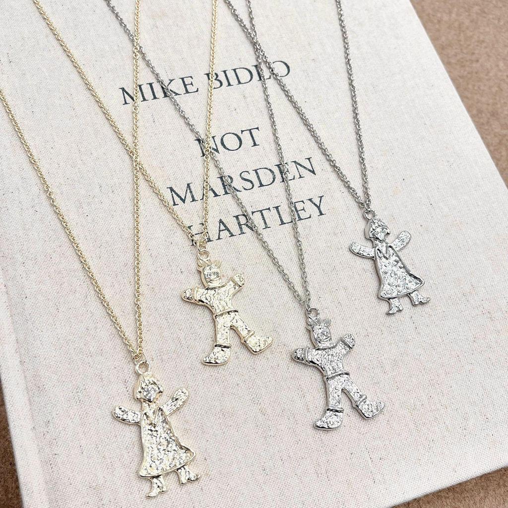 Ожерелье Sesa Retro Gingerbread Couple - покрытая медью детская многослойная цепочка-свитер