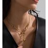 Yhpup High Quality Stainless Steel Chain Round Ball Pendant Necklace Gold & Platinum PVD Plated Waterproof Distinctive Jewelry