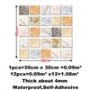 10pcs 3D Mosaic Tile Wall Sticker Self-Adhesive Wall Stickers for Bathroom Kitchen Wall Refurbishment Wallpaper Home Decor