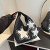 Large Capacity Star Hobo Bag Y2k Tote Bag Casual Pentagram Shoulder Bag Girl