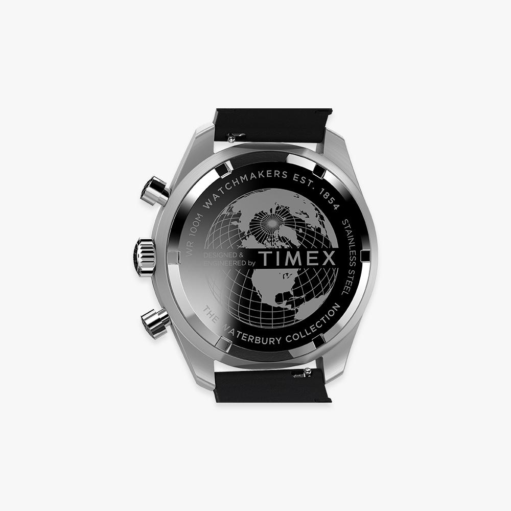 TIMEX Мужские кожаные часы Waterbury Chronograph 41 мм TW2V42500