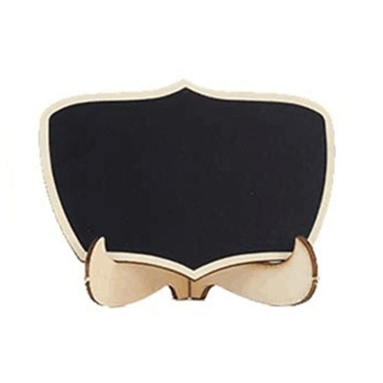 Мини-меловая доска с подставкой, многоразовая маленькая доска, украшение, стираемая деревянная доска для сообщений, табличка, настольное украшение