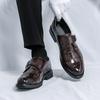 Men Retro Formal Shoes PU Side Buckle European and American Business Fashion High-quality Loafers Size 38-46 Men Shoes