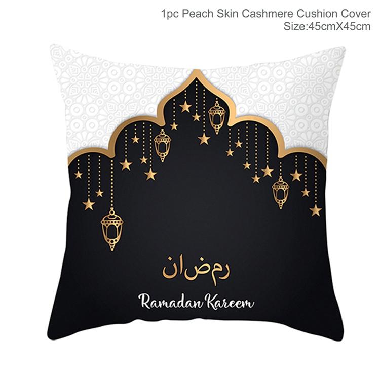 45x45cm EID Cushion Cover Ramadan Decoration For Home Eid Mubarak Islamic Muslim Party Eid al-Fitr Ramadan Kareem Eid AL Adha