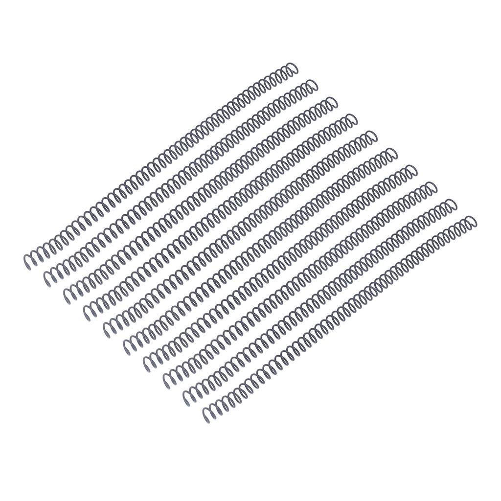 100Pcs Spiral Binding Coils Plastic Dia 9.5mm 3 8in 48 Teeth 4:1 Ratio 75 Sheet Capacity for A4 Paper Black