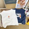 Pure Cotton Sleeveless Kids' Cartoon & Letter Tank Top
