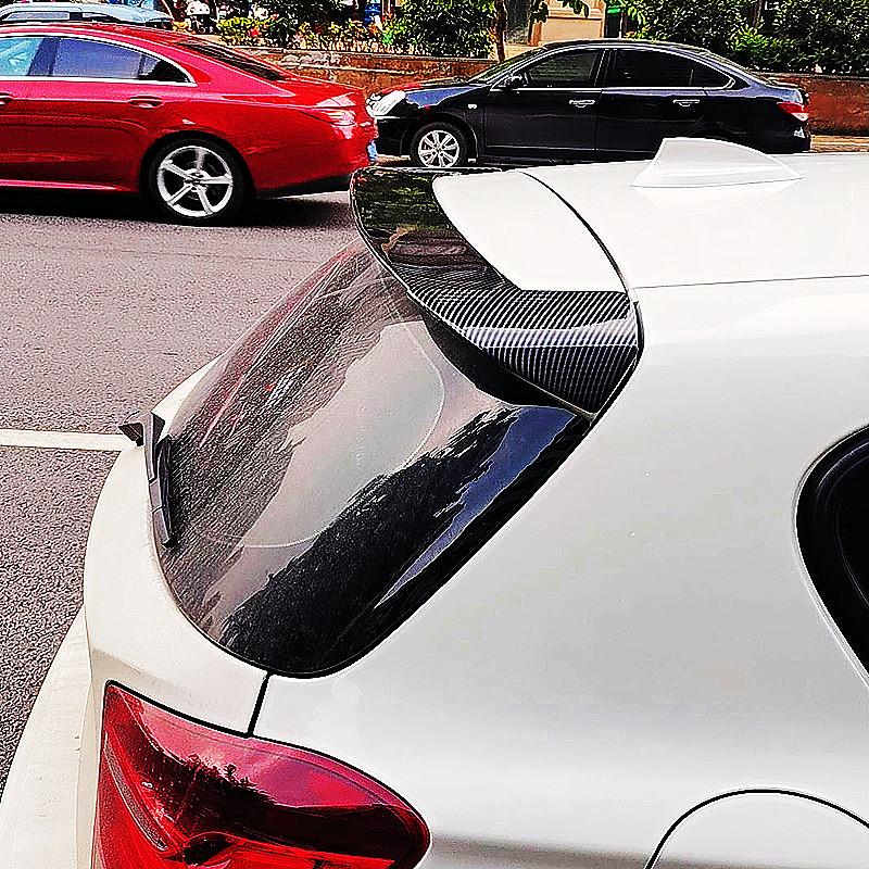 Для 2004-2012 BMW 1 серии хэтчбек E81 E87 116i 120i 118i задняя крышка багажника, спойлер на крыше, крыло, черный карбоновый тюнинг