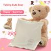 Funny Peek A Boo Teddy Bear Plush Blanket For Kids Perfect For Giggles And Playtime