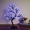 18-Inch LED Cherry Blossom Bonsai Tree Lamp with 28 LEDs | Adjustable Branches | Corded Electric Decorative Night Light Gift (Blue Color)