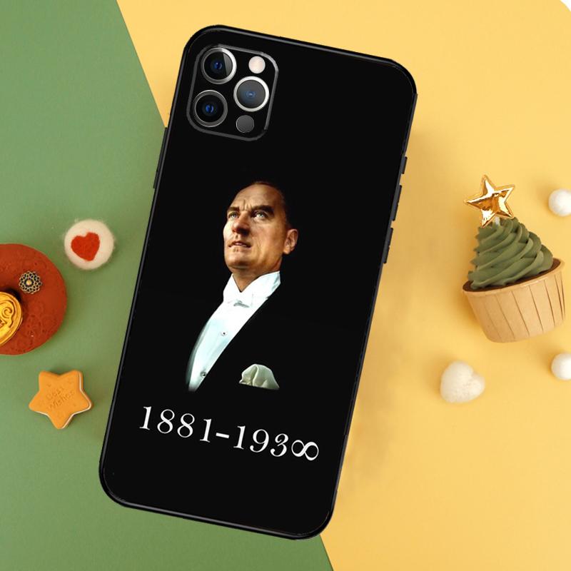 Чехол с Мустафой Кемалем Ататюрком для iPhone 16 15 14 13 12 11 Pro Max Plus Mini 7 8 X XS Max XR