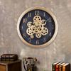 Industrial Style Retro Steampunk Gear Clock Mechanical Plastic Creative Wall Clock Study Cafe Decoration Clock