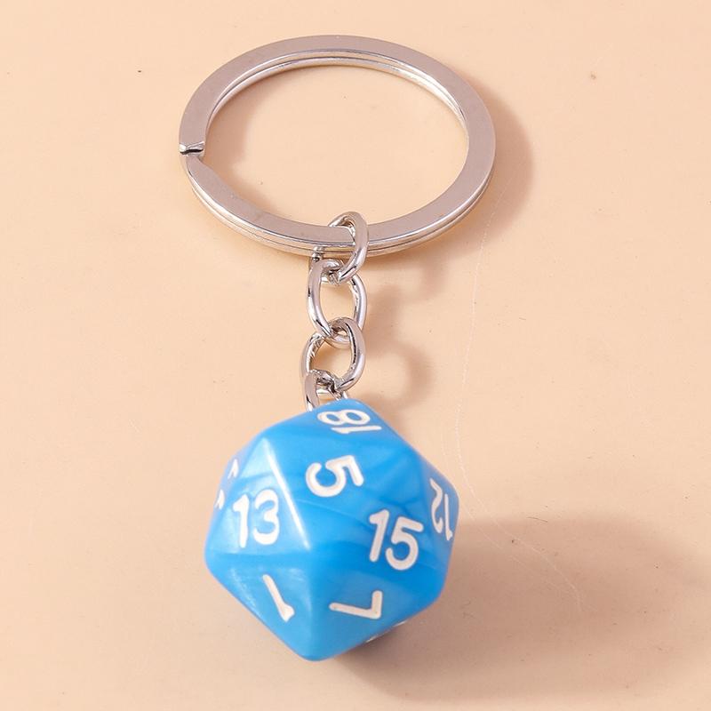 Cute Keychains Resin Colorful Dice Charms Keyrings Souvenir Gift for Women Men Car Key Handbag Pendants Key Chains DIY Accessory