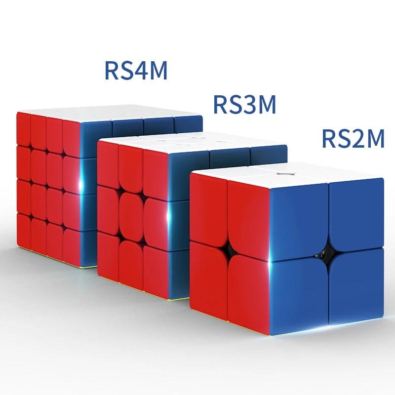 Moyu RS2M Магнитный 2x2x2 Magic Cube Игрушка-головоломка без наклеек для детей и взрослых