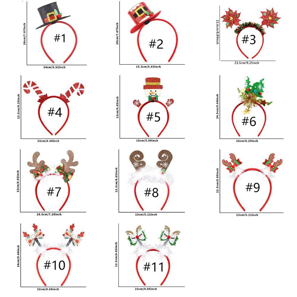 Snowman Reindeer Christmas Headbands Cute Merry Christmas Decorations  Party Favors