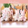 Plush Rabbit Pendant Keychain Animal Toys Doll Keyring Cartoon Bag Pendants