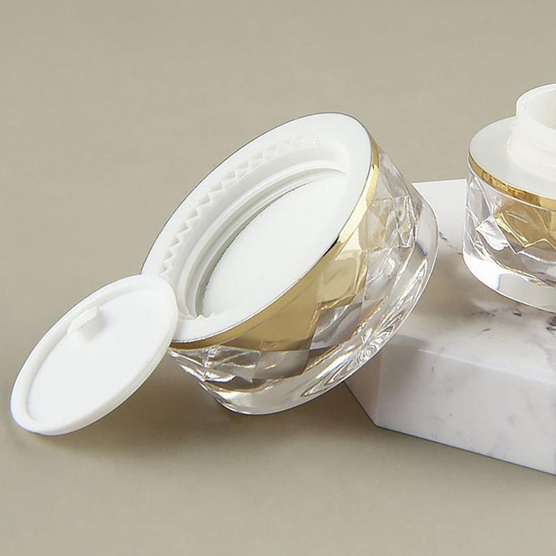 7г Пустая акриловая пластиковая банка для упаковки крема, бальзама, ногтей, свечей, косметики, дорожный контейнер для хранения с внутренней крышкой