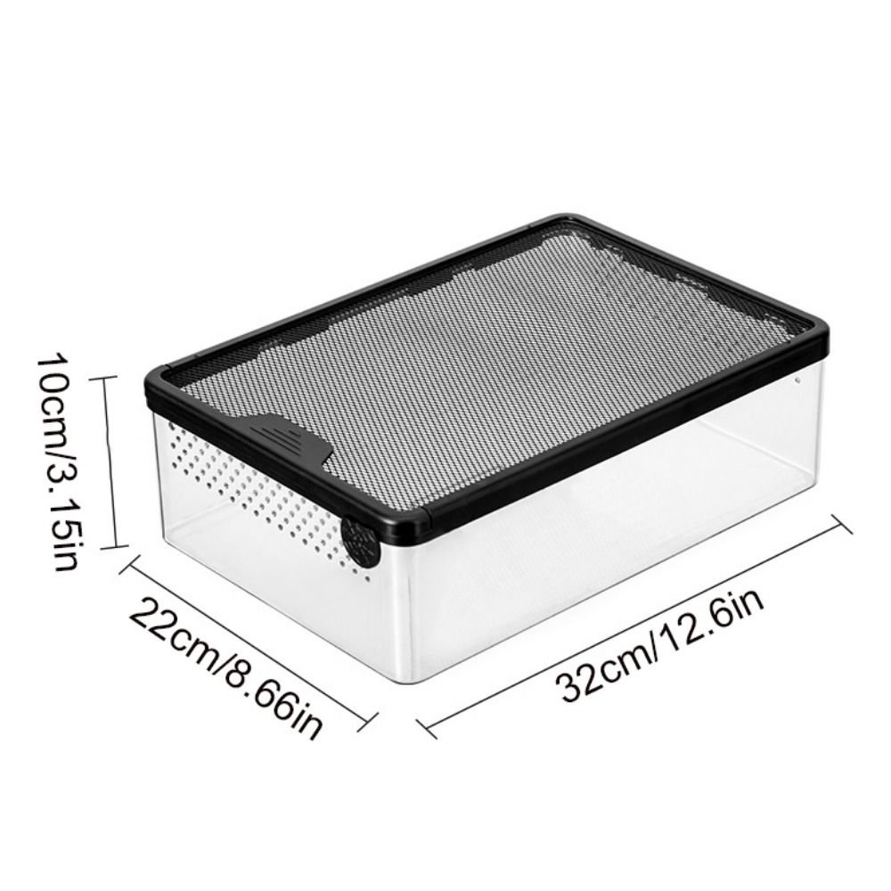Transparent Lizard Habitat Terrarium Anti Escape Spider Breeding Box Reptile Feeding Box  Snake