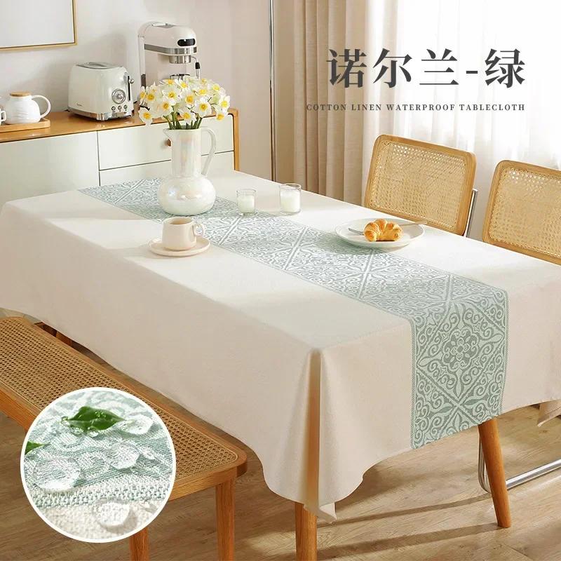 Thickened Cotton Linen Table Mat Household Rectangular Coffee Table Towel Waterproof Oil Proof Wholesale Tablecloth