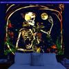 Home Decoration UV Tapestry Fluorescent Skull  Wall Hanging Cloth Bedroom  Psychedelic Art