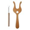 Plush Yarn Wooden Knitting Fork DIY Scarf Making Tool Crocheting Knitting Braiding Beginners