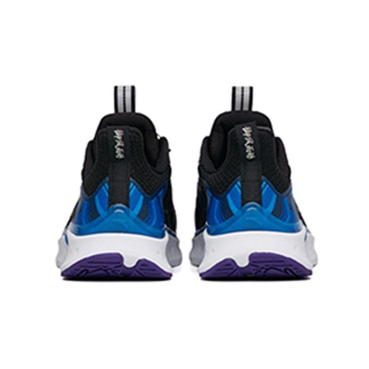 Anta Kids Wind Chaser 4.0 Low Top Running Shoes Kids Sneaker Black Blue 312225516-5