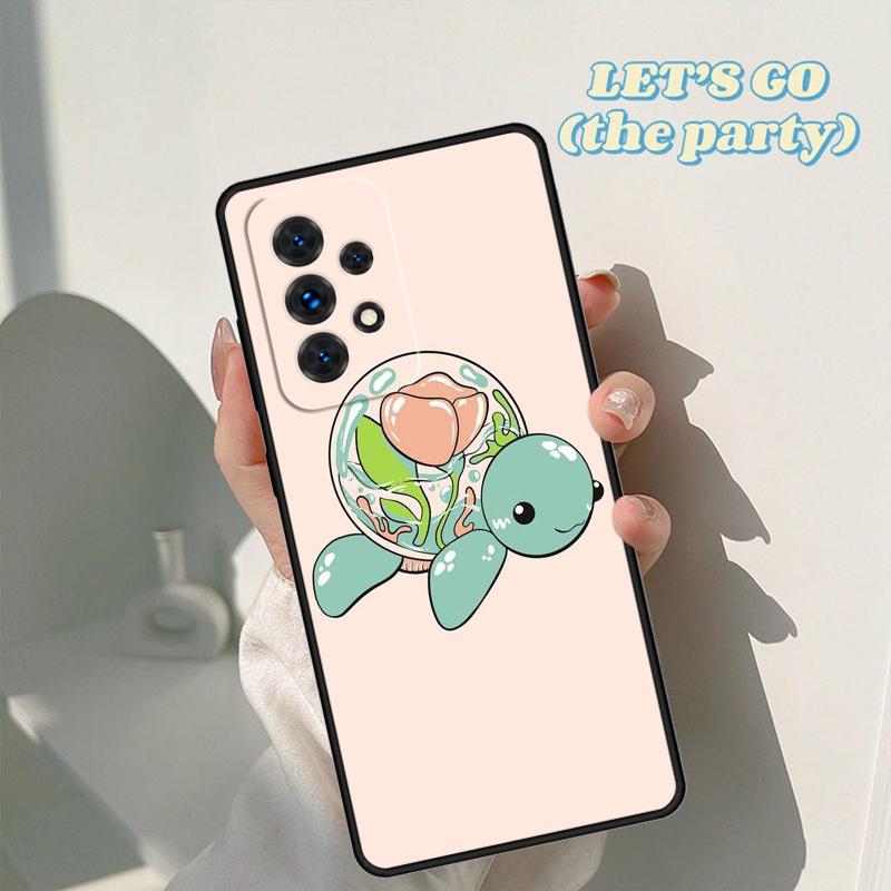 Милый Мультяшный Черепаха чехол для телефона Для Samsung Galaxy A42 A31 A40 A51 A71 A32 A80 A91 A52 A72 A73 A20e A21S A50 A70 A11 A12 Чехол