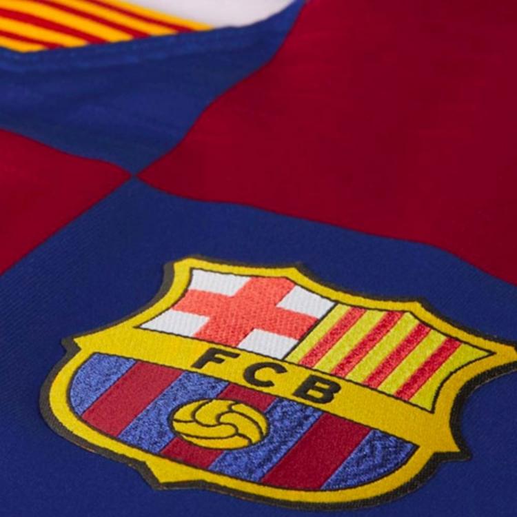 Nike Футболка ФК Барселона для домашнего матча сезона 2019-2020, мужская футболка, синяя, красная AJ5257-456