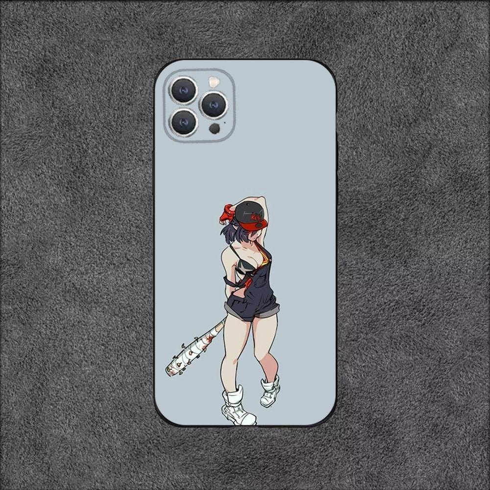 КРУТЫЙ Чехол для телефона K-Kill La Kill Для iPhone 16,15,14,13,12,11,Plus,Pro Max,XS,X,XR,SE,Mini,8,7 Мягкий Силиконовый Черный Чехол