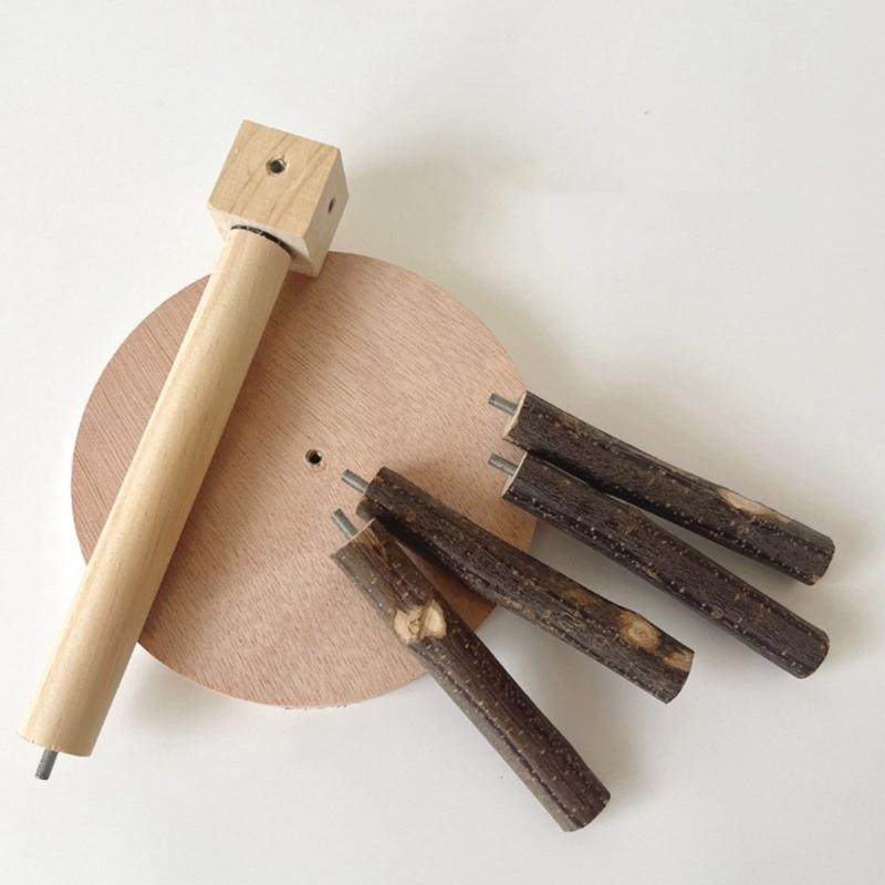 Деревянная жердочка для птиц, вращающаяся молярная подставка для попугаев, припасы для корелл, жердочки-скребки для маленьких и средних попугаев