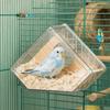 Visible Parakeet Nesting Box Transparent Bird Cage House Practical Wooden Bird's Nest  Aviary