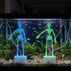 Luminous Halloween Skeleton Bubbler Statue Fish Tank Dance Skull Ornament  Aquatic Landscaping