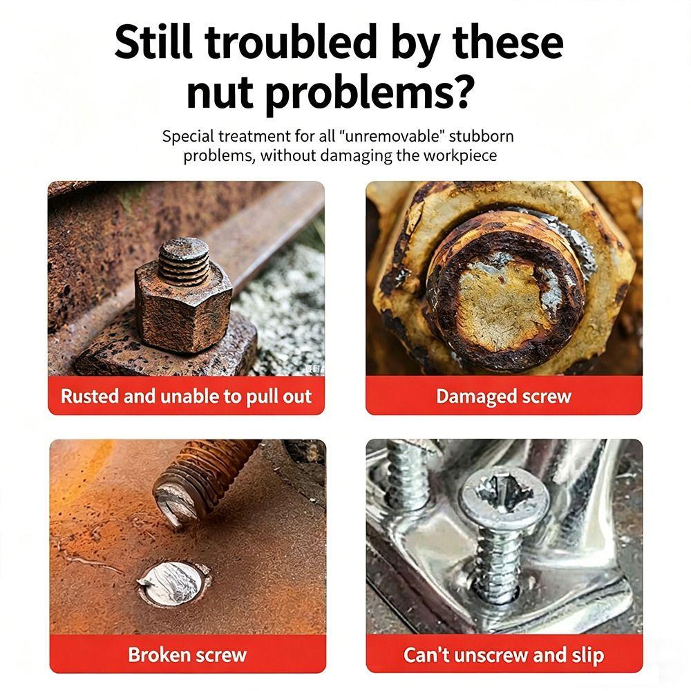 Rust Proof Nut Extractor High Torque Screw Remover Fastener Extractor  Broken Thread Taking