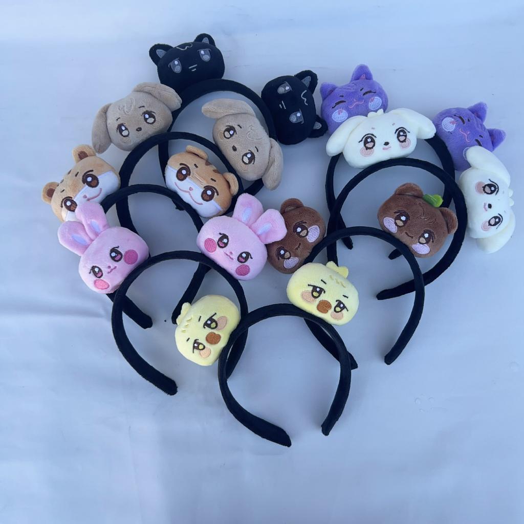 Kpop ATEEZ Aniteez Повязка на голову Мультяшные Мягкий ПП Хлопок Милая Игрушка Подвески Зажим для волос Хонджун Минги Сан Юнхо Подарок фанатам на концерт