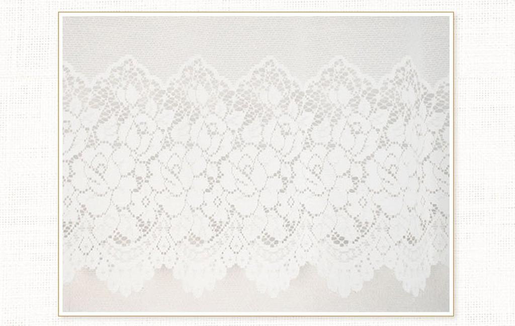 Arie Callister Cafe Rose Pattern Curtain, 150x100cm, White,