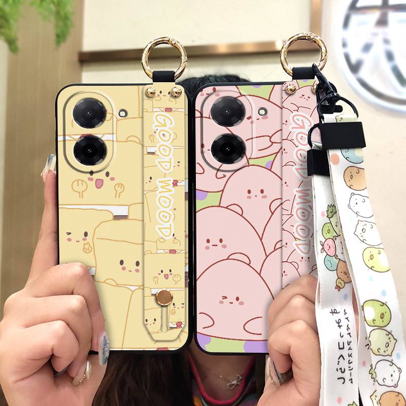 Модный дизайн ремешка на запястье Чехол для телефона для Redmi A5 4G/Xiaomi Poco C71 4G Прочный Мягкий чехол Ремешок Защитный Силиконовый