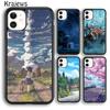 Аниме Природный Пейзаж мягкий Чехол для Телефона для iPhone 17 Air 16 15 14 plus 12 13 pro max coque Чехол Fundas