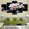 Современные HD печатные картины на холсте, настенное искусство, 5 шт., розовый цветок, отражение, картина, постер для гостиной, декоративные, без рамки