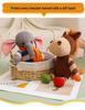 Вязаная шерстяная плюшевая игрушка Кролик и Корова - Игрушка-кукла животное крючком для самостоятельного изготовления, Подарок