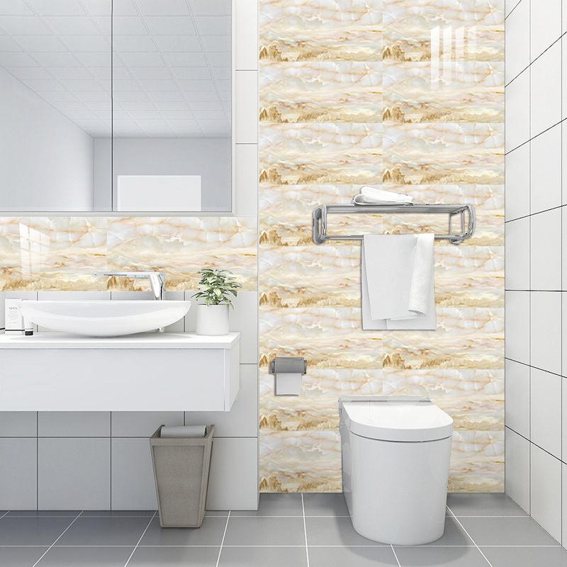 10 шт., желтая мраморная гранитная плитка с узором, настенная наклейка для кухни, маслостойкая ванная комната, водостойкая наклейка на стену, художественные наклейки на стену