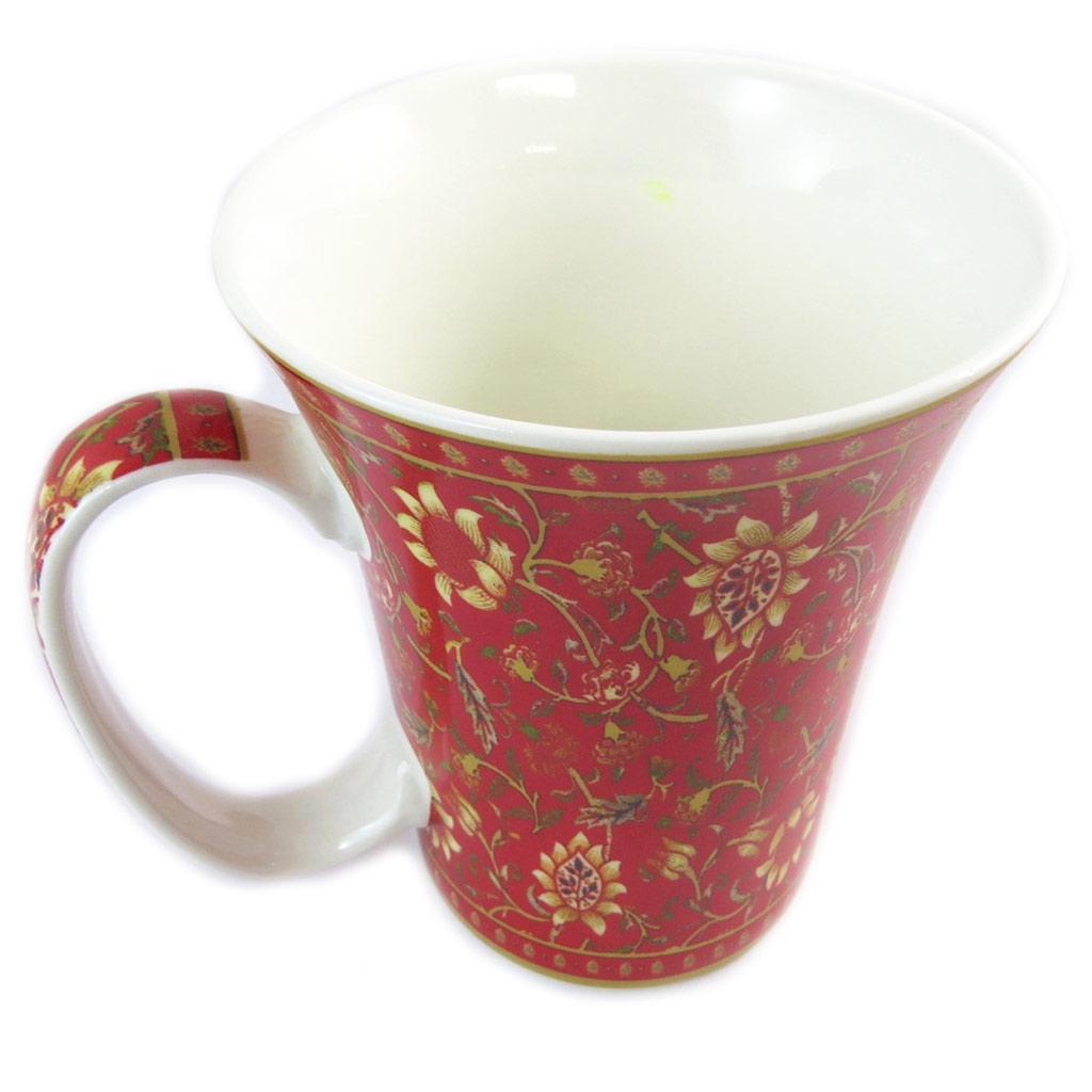 Les Trésors De Lily [N8635] - Red 'Mosaic' Porcelain Mug