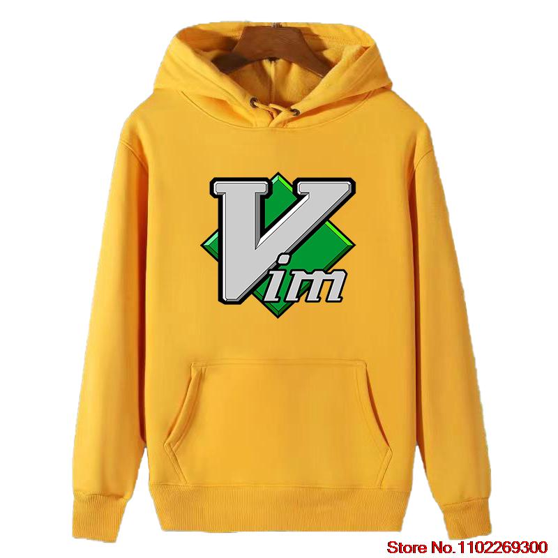 Sudadera con capucha estampada con el sistema operativo VIM Linux, ropa deportiva para hombre de otoño/invierno.