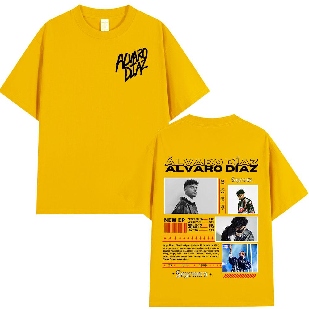 Rap Alvaro Diaz Sayonara Album Merch T Shirts Unisex Clothing Hip Hop Fashion Oversized Short Sleeve Tshirt Casual Cotton Tshirts