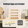Ящик для хранения яиц, органайзер для холодильника, большая вместимость, 4 яруса, экономящий место, автоматический вращающийся холодильник, органайзер для яиц, дозатор яиц